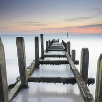 Buy canvas prints of Overstrand Groyne Long exposure by Simon Taylor