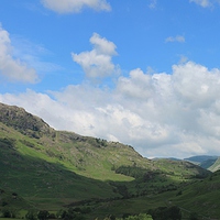 Buy canvas prints of  Little Langdale Valley Panorama by Simon Hall