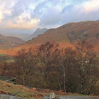 Buy canvas prints of Autumn Little Langdale by Simon Hall