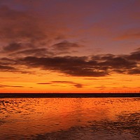 Buy canvas prints of Walney Island Sunset by Simon Hall
