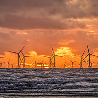 Buy canvas prints of Sunset from Walney Island on the Cumbrian Coast. by Simon Hall
