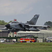 Buy canvas prints of  RAF Tornado GR4 gets airborne at RIAT 2012 by Philip Catleugh