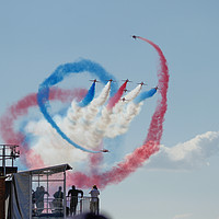 Buy canvas prints of Red Arrows at the Royal International Air Tattoo 2 by Philip Catleugh