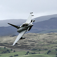 Buy canvas prints of RAF Typhoon low level in Wales at the Mach Loop  1 by Philip Catleugh