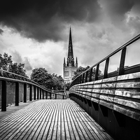 Buy canvas prints of  Norwich Cathedral by Paul Sharp