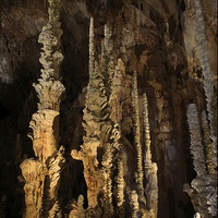 Buy canvas prints of Spectacular stalagmites in the Aven Amand cave by Mike Marsden