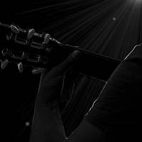 Buy canvas prints of Man playing guitar in concert   by Mike Marsden