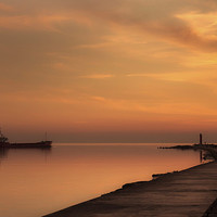 Buy canvas prints of  Pier at sunset! by Inguna Plume