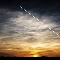 Buy canvas prints of  Plane sunset by Rob Chadwick