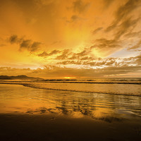 Buy canvas prints of  Tropical Beach Sunset by Lee Wilson