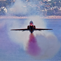 Buy canvas prints of  The Red Arrows Head On by John Downes