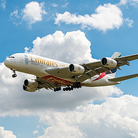 Buy canvas prints of Emirates A380 Airbus by The Tog