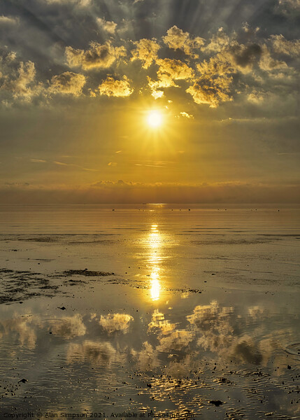 Hunstanton Sunset Picture Board by Alan Simpson