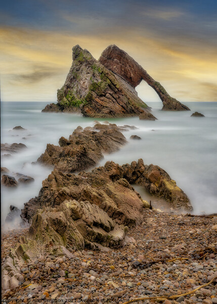 Bow Fiddle Rock, Scotland Picture Board by Alan Simpson