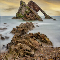 Buy canvas prints of Bow Fiddle Rock, Scotland by Alan Simpson