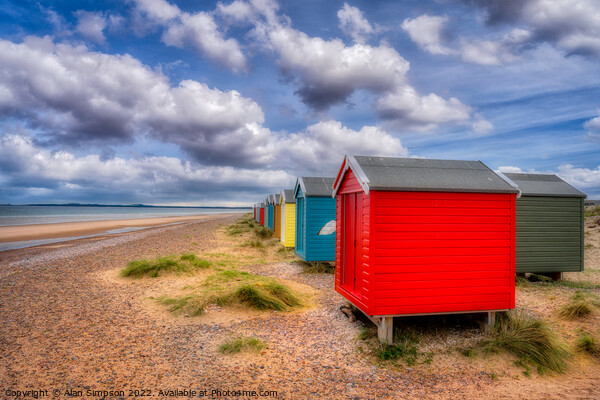 Findhorn Beach Huts Picture Board by Alan Simpson