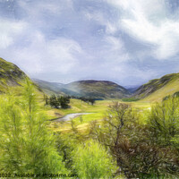 Buy canvas prints of Eagle Valley Scotland (Painted) by Alan Simpson