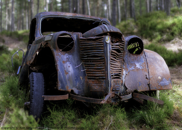 Abandoned Car Picture Board by Alan Simpson