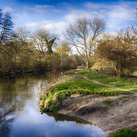 Buy canvas prints of  Little Ouse River by Alan Simpson