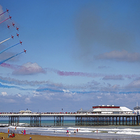 Buy canvas prints of  Red Arrows over Cromer Pier by Alan Simpson