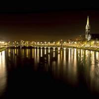 Buy canvas prints of  Inverness by Night by Alan Simpson