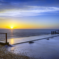 Buy canvas prints of Sunset at Heacham by Alan Simpson