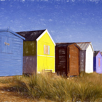Buy canvas prints of Heacham Beach Huts by Alan Simpson