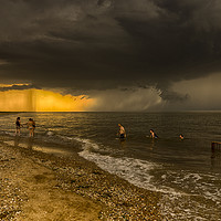 Buy canvas prints of Heacham Beach before the storm by Alan Simpson