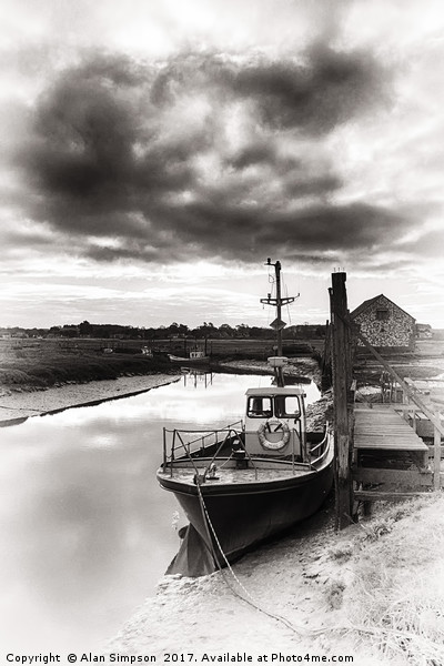 Thornham Harbour Picture Board by Alan Simpson