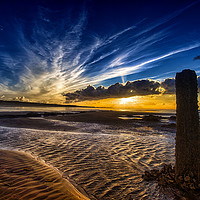 Buy canvas prints of Holme Beach Sunset by Alan Simpson