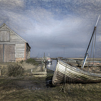Buy canvas prints of Thornham Boat Yard by Alan Simpson