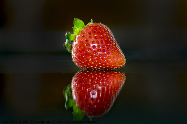 Strawberry Reflection Picture Board by Alan Simpson