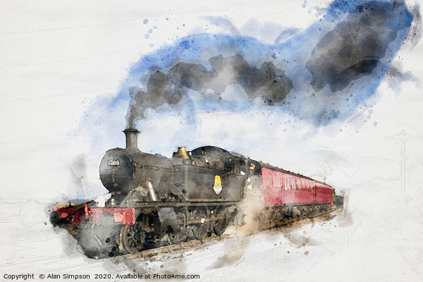 Steam Train Picture Board by Alan Simpson