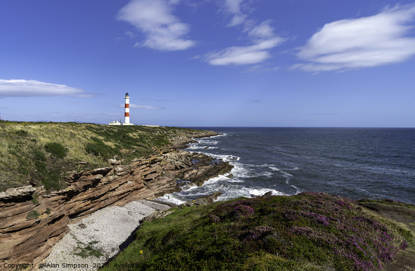 Tarbatness Lighthouse Picture Board by Alan Simpson