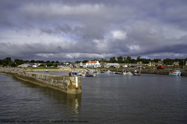 Balintore Harbour Picture Board by Alan Simpson