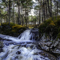 Buy canvas prints of Glen Cassley waterfall by Alan Simpson