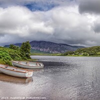 Buy canvas prints of Boats on Loch Stack by Lynda Simpson
