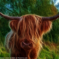 Buy canvas prints of Highland Cow by Lynda Simpson