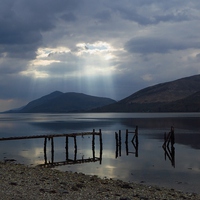 Buy canvas prints of  Rays Of Light On Loch Linnhe by Andrew Wright