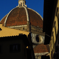 Buy canvas prints of  The Duomo, Florence from Via Dei Servi by Andrew Wright