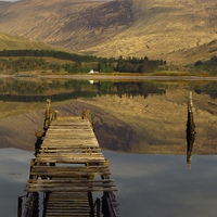 Buy canvas prints of  The Jetty, Loch Linnhe ( A Portrait ) by Andrew Wright