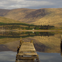 Buy canvas prints of  The Jetty, Loch Linnhe ( Landscape Version ) by Andrew Wright