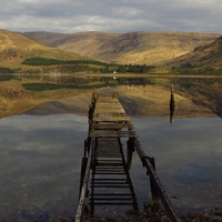Buy canvas prints of  The Jetty & Loch Linnhe ( 1:1 Square Version ) by Andrew Wright