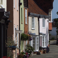Buy canvas prints of  Abbey Street, Faversham by Andrew Wright
