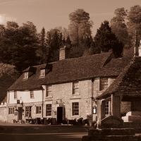 Buy canvas prints of  In Days Of Old, Castle Combe by Andrew Wright