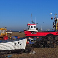 Buy canvas prints of Fishing Boats, Aldeburgh by Andrew Wright