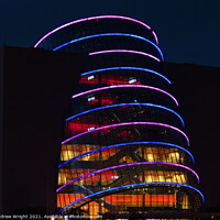 Buy canvas prints of The Convention Centre, Dublin at Night by Andrew Wright