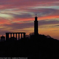 Buy canvas prints of Dawn Over Calton Hill, Edinburgh by Andrew Wright