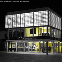Buy canvas prints of The Crucible Theatre, Sheffield ( Yellow & Grey Version ) by Andrew Wright