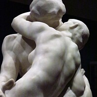 Buy canvas prints of Rodin - The Kiss ( A Close Encounter ) by Andrew Wright